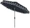 Elegant Valance 9Ft Umbrella in Navy &#x26; White
